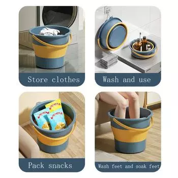 Портативное складное ведро для мытья дома, автомобиля, пластиковое утолщенное складное ведро для рыбалки на открытом воздухе