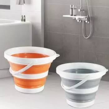 Портативное складное ведро Складное ведро для рыбалки на открытом воздухе Кемпинга Домашнего хранения Ведро для рыболовных принадлежностей Многоцелевое