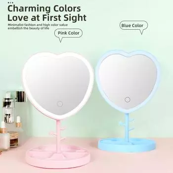 Портативное светодиодное зеркало для макияжа, компактные карманные зеркала для макияжа, складное светодиодное зеркало, подарочная лампа