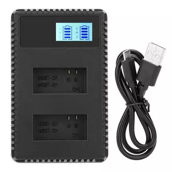 Портативное зарядное устройство для аккумулятора камеры AHDBT301 USB-зарядное устройство с ЖК-дисплеем