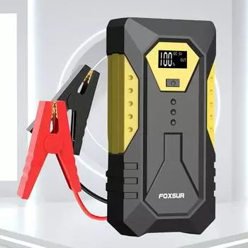 Портативное зарядное устройство для автомобильного аккумулятора 26800 мАч пусковое устройство для автомобильного аккумулятора с цифровым дисплеем аварийное зарядное устройство для аккумулятора чёрный