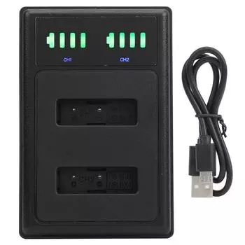 Портативное зарядное устройство для мини-камеры NPBX1, двойное зарядное устройство с ЖК-дисплеем