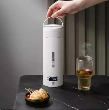 Портативные электрические чайники Xiaomi, чайник для чая, кофе, мини-путешествующий кипячение воды, тушеные приборы для поддержания тепла, термозащитная бутылка с защитой от ожогов белый