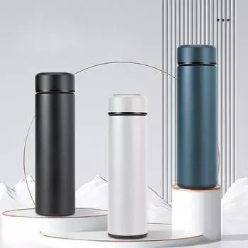 Портативные чашки, высококлассные деловые подарки, чай, прямая модная кружка из нержавеющей стали. 450ML синий