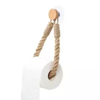 Портативные держатели для туалетной бумаги из пеньковой веревки в стиле ретро, держатель для салфеток без перфорации, аксессуары для хранения в ванной комнате