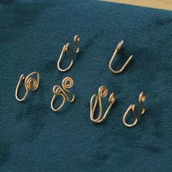 Портативные и простые поддельные кольца в носу, набор обручей, из сплава, без пирсинга, рукав для носа, 87HB