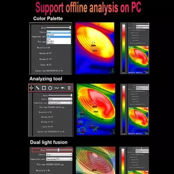 Портативные инфракрасные датчики Портативный тепловизор 2,8 дюйма 240*320 TFT-дисплей 640*480 Видимый свет разноцветный