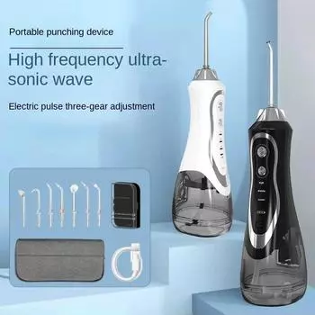 Портативные ирригаторы для полости рта, стоматологическая водная нить, водоструйная нить, зубочистка, 7 струйных наконечников, стоматологическая водоструйная нить, 300 мл, средство для чистки зубов