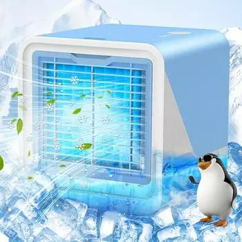 Портативные кондиционеры с бесшумным и быстрым охлаждением, вентилятор с 3 скоростями, сменным фильтром и увлажнителем, охлаждающие вентиляторы, продувающие холодный воздух чёрный