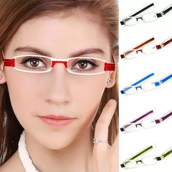 Портативные квадратные складные очки для чтения, вращающиеся на 360 градусов, пресбиопические, складные очки для чтения, унисекс 1.0 фиолетовый