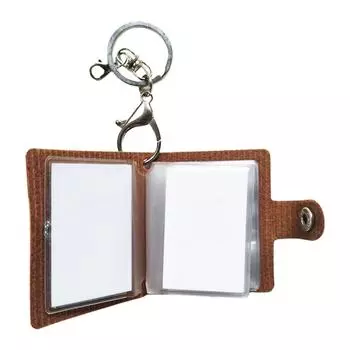 Портативные маленькие альбомы брелки аксессуар для особых подарков термопресс персонализированный прочный ПУ кожа для повседневной носки коричневый