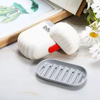 Портативные мыльницы, герметичная коробка для хранения, водонепроницаемая, для путешествий, дома, в ванной, мыльница, мыльница, органайзер для мыла на открытом воздухе белый