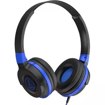 Портативные наушники Audio Technica Ath S100is Bbl для проводных смартфонов, для мониторинга улиц, черные, синие, с микрофоном и пультом дистанционного управления