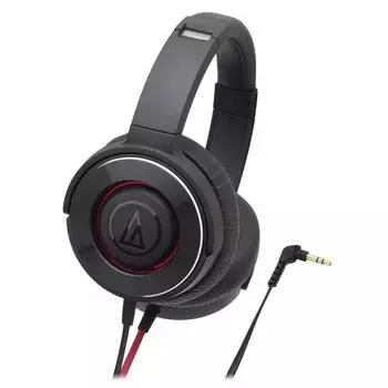 Портативные наушники Audio Technica SOLID BASS Mid Bass Black Red ATH WS550 BRD