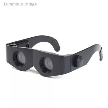 Портативные очки стиль телескоп лупа бинокль для рыбалки походы концерт One Size чёрный