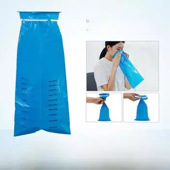 Портативные одноразовые рвотные пакеты для беременных женщин, людей, страдающих от укачивания, и школьников 1000ml (diameter 12.5CM) белый