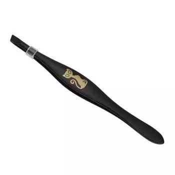 Портативные пинцеты со скошенными кончиками, пинцеты для выщипывания волос, окрашенные распылением черные, для стрижки бровей, бритья, ультратонкие пинцеты для ресниц, наборы для макияжа