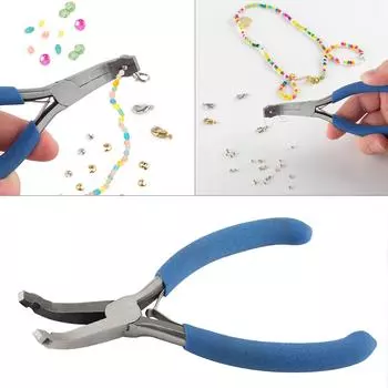 Портативные плоскогубцы с отверстиями для бисера, плоскогубцы для изготовления ювелирных изделий, эргономичные плоскогубцы с круглым отверстием, металлические плоскогубцы для ювелирных изделий для бисероплетения и рукоделия