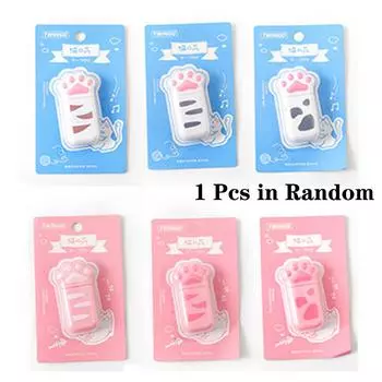 Портативные подарочные корректирующие принадлежности Белый корректор Канцелярские товары Корректирующая лента Кошачья лапка Random