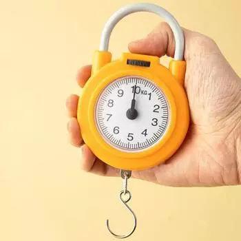 Портативные подвесные цифровые весы с металлическим крючком, высокоточные домашние кухонные весы для еды, 10 кг, механические пружинные весы для измерения веса синий