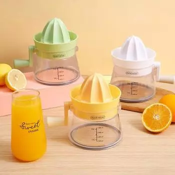 Портативные ручные соковыжималки для лимона и апельсина, ручные пластиковые инструменты для фруктов, цитрусовые, сок ручной работы, 100% необработанные кухонные аксессуары жёлтый