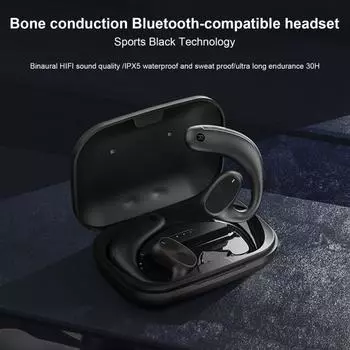 Портативные спортивные наушники, легкий музыкальный плеер с объемным звуком чёрный