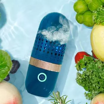 Портативные стиральные капсулы, мойки для овощей, машина для дезинфекции фруктов, очиститель пищевых продуктов, дезинфекция овощей, дезинфектор, очиститель синий