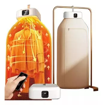 Портативные сушилки для одежды, электрические сушилки для домашнего шкафа, компактная складная сушилка с функцией сушки теплым воздухом и сумкой для сушки us белый