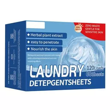 Портативные таблетки для стирки Концентрированное удаление пятен Таблетки мгновенного образования пены Аромат свежего белья Бытовая бумага для стирки One Size