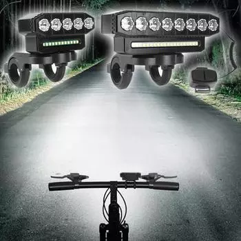 Портативные велосипедные фонари 6 режимов освещения 8/5 светодиодов 20/12 SMD мотоциклетные прожекторы универсальный водонепроницаемый фонарик перезаряжаемый светодиодный налобный фонарь 5LED 12SMD