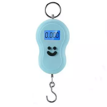 Портативные весы 50 кг, компактные точные измерения, круглая ручка, подвесные небольшие электронные весы оранжевый