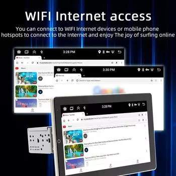 Портативный 10,1-дюймовый вращающийся экран High Clear Car BT MP5 Player Cordless Multilanguage RAM 2G+ROM 64G