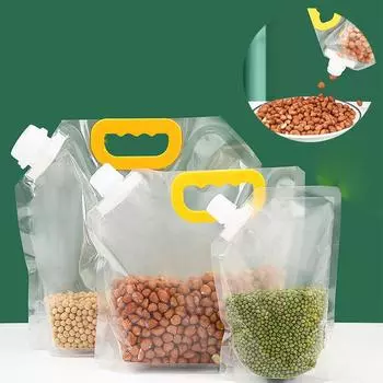 Портативный 10шт мешок для хранения зерна пищевого класса мешок с насадкой мешок для хранения круп мешки для упаковки риса 13.9*20cm