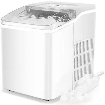 Портативный 12 кг бесшумный ледогенератор для дома и общежития, низкое энергопотребление, полностью автоматическая очистка белый