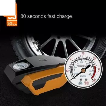 Портативный 12 В автомобильный насос для накачки шин, интеллектуальный аварийный воздушный компрессор со светодиодной подсветкой для баскетбольных мячей для автомобилей, грузовиков cylinder 22 pointer