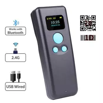 Портативный 1D 2D QR BT сканер штрих-кода ручной мини-считыватель штрих-кода для IOS Android смартфон планшет беспроводной M8C CCD Scanner