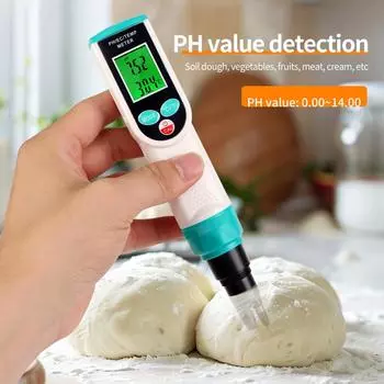 Портативный 3 в 1 тестер почвы многофункциональный измеритель pH EC температуры ЖК-цифровой измеритель pH почвы детектор pH&EC для мяса сыра теста воды зелёный