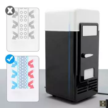 Портативный 5 В настольный USB электрический холодильник многофункциональный классический практичный мини автомобильный холодильник для охлаждения напитков чёрный