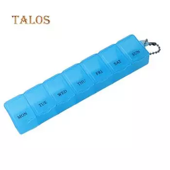 Портативный 7-дневный чехол для лекарств для таблеток, держатель для хранения, органайзер, контейнер, чехлы, здравоохранение прозрачный