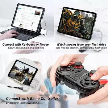 Портативный адаптер 4 в 1 USB-камера SD TF кардридер для iPhone iPad iOS 12