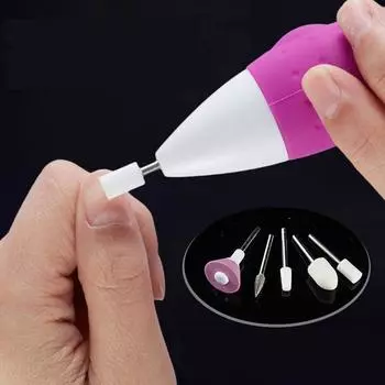 Портативный аккумуляторный шлифовальный станок для ногтей Мини-тестовый шлифовальный станок для ногтей Электрический инструмент для удаления ногтей Отшелушивающий полирующий инструмент