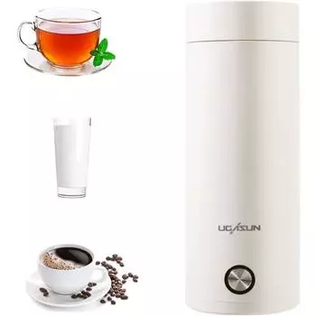 Портативный электрический чайник для кипячения воды - Дорожный чайник с автоматическим отключением - Портативный водонагреватель - Устройство для нагрева воды на одну чашку - 400 мл розовый