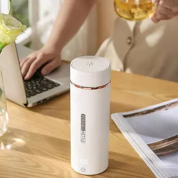 Портативный электрический чайник герметичный для путешествий для кемпинга, путешествий, отелей, вращающаяся крышка Rotating cover