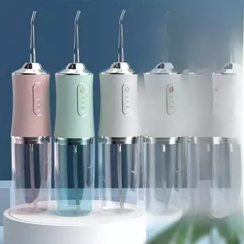 Портативный электрический ирригатор для чистки зубов 1 nozzle светло-зеленый