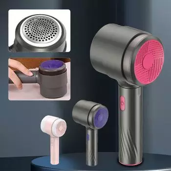 Портативный электрический триммер для удаления катышков с одежды, 1500 мАч, аккумуляторный триммер для волос, очистка катышков от катышков и ворса с дивана фиолетовый