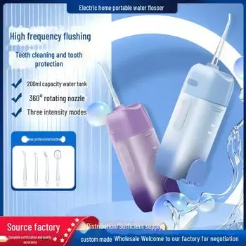 «Портативный электрический ультразвуковой ирригатор с телескопическим бачком — водонепроницаемый очиститель полости рта и средство для удаления зубного камня» A65 фиолетовый