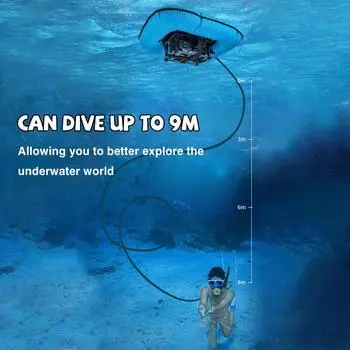 Портативный электрический вентилятор для дайвинга, перезаряжаемый резервуар для подводного плавания с рюкзаком для путешествий синий