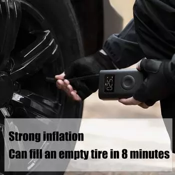 Портативный электрический воздушный насос для автомобиля, велосипеда, скутера, шины для баскетбола, USB-кабель, воздушный дом чёрный