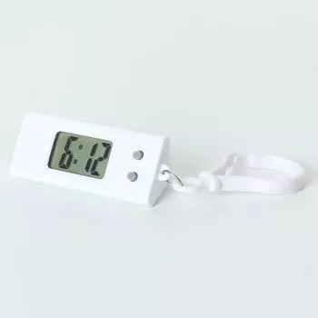 Портативный электронный брелок-часы Мини карманные электронные овальные подвесные часы Цифровые настольные часы с отображением времени и даты для студента