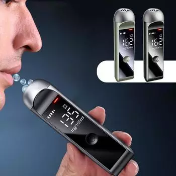 Портативный алкотестер, алкотестер, детектор алкоголя в выдыхаемом воздухе, светодиодный дисплей, профессиональная точность определения алкоголя зелёный